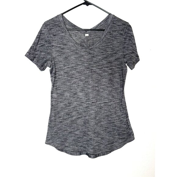 Lululemon Intensi-Tee Short Sleeve Heathered Black Size 8 - Picture 1 of 6